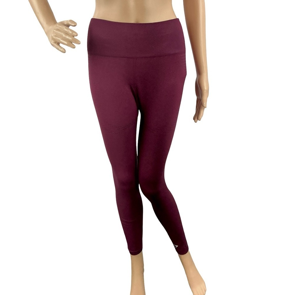 Gymshark Vital Regular Leggings Burgundy High Rise Size M